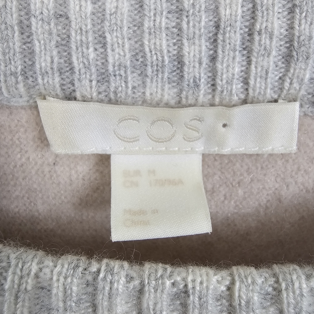 COS Gray and Tan Crew Neck Sweater - Picture 2 of 8